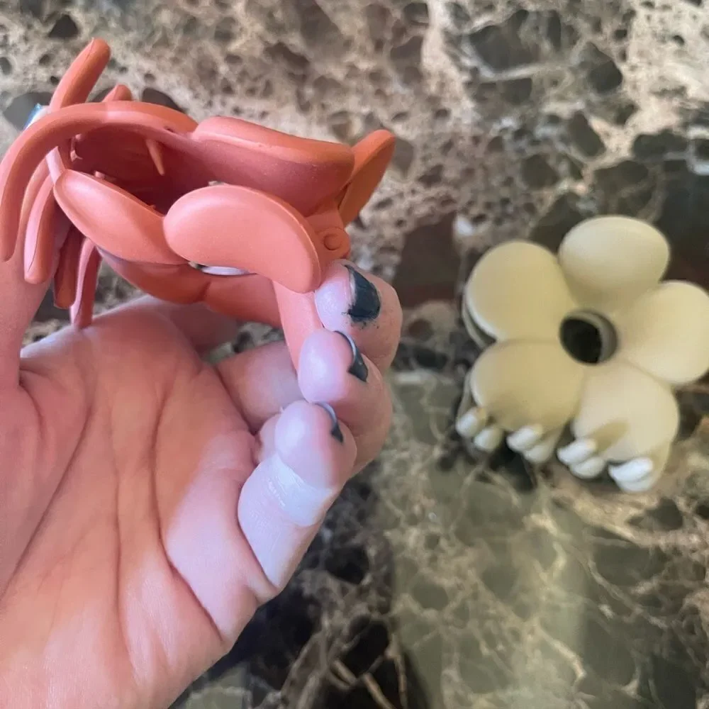 🎃 - ANTHROPOLOGIE Matte Art Flower Hair Clips!